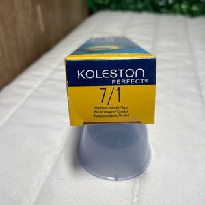 NWB Wella Koleston permanent color tube 7/1 Medium Blonde/Ash 2oz